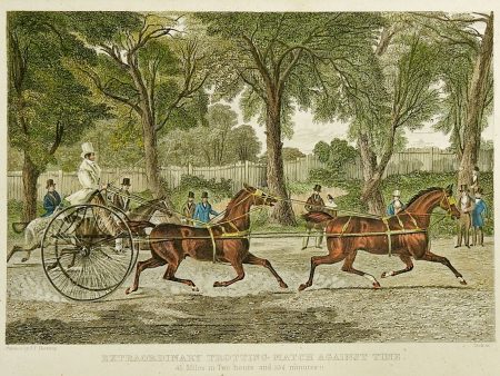 1840 Engraving Of Trotting Race For Cheap