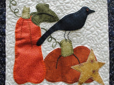 Tweets & Twinkles BOM - Block 4 Crow & Pumpkin Quilt Pattern UCQ-P554 - Paper Pattern For Cheap