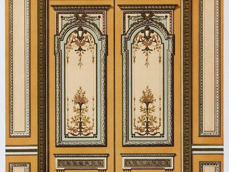 1870 s French Hotel Rue Blanche Architectural Ornament Lithograph Cheap