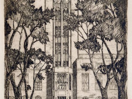 1935 Etching Mary Reed Library Denver University Online