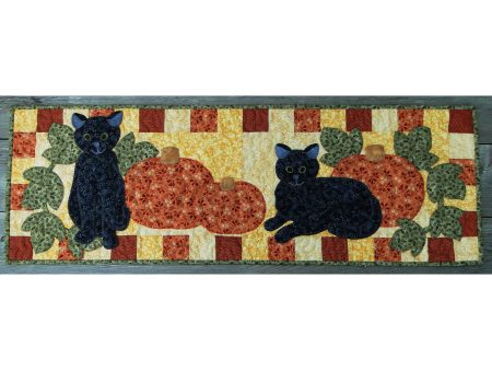 Pumpkin Patch Kitties Table Runner Pattern CTG-168 - Paper Pattern For Cheap