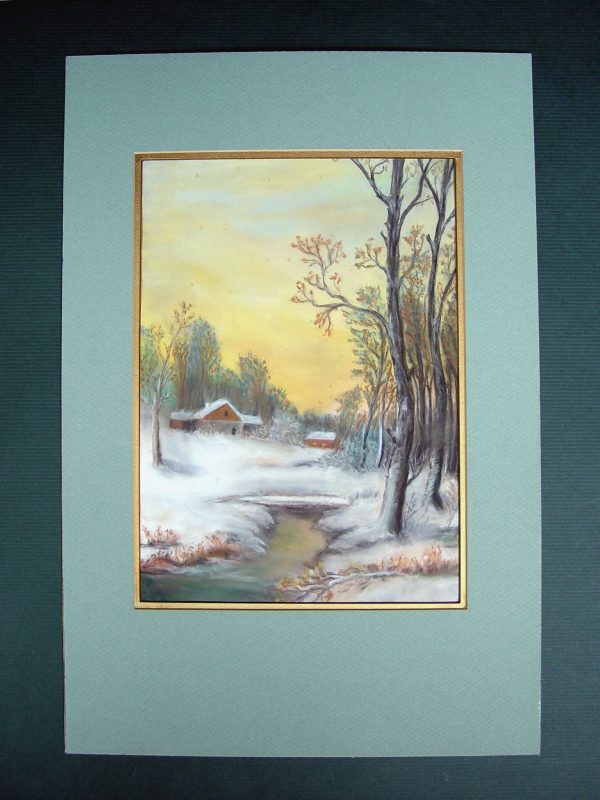 Winter Sunrise Pastel on Paper Online Hot Sale