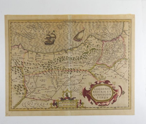 1628 Map of Spainish Coast Cheap