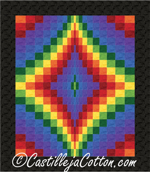 Bargello Queen Diamond Quilt Pattern CJC-50751 - Paper Pattern Fashion