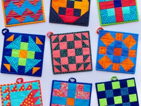 5-Patch Modern Potholder Pattern SP-218 - Paper Pattern For Sale