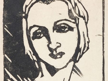 1930 s Portrait of Woman Block Print For Sale