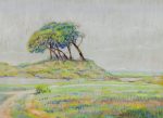 Windswept Trees Pastel Drawing By Simon Michael Online Hot Sale