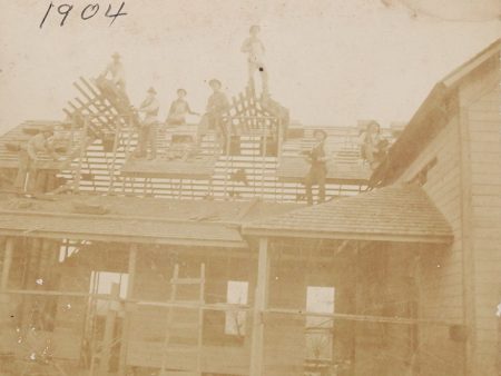 1904 Photograph Occupational Carpenters Building Hot on Sale