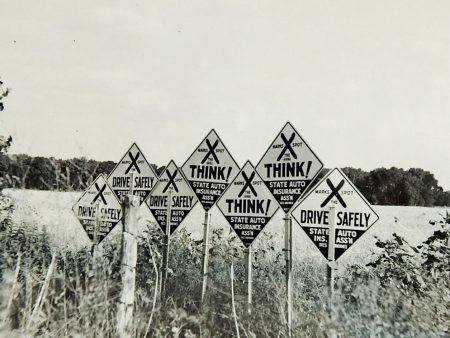 1950 s Surreal Think Signs Photograph Hot on Sale