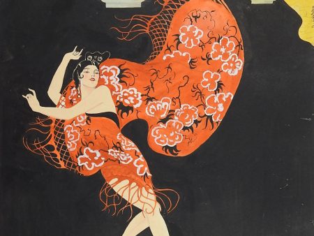 1920 s Deco Spanish Dancer Painting on Sale