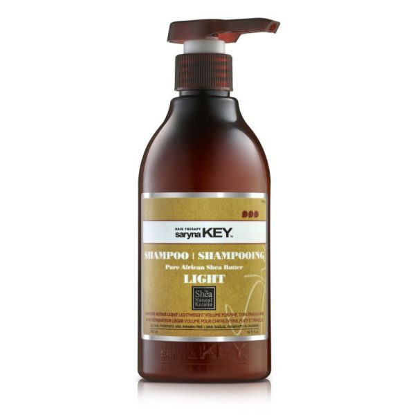 Plaukų šampūnas Saryna KEY Damage Light Pure African Shea Shampoo su taukmedžio sviestu, atstatomasis, skirtas pažeistiems plaukams, neapsunkina plaukų 500 ml +dovana Supply