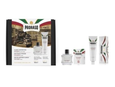 Proraso Duo Pack Sensitive Shaving Cream & Balm Skutimosi rinkinys Discount