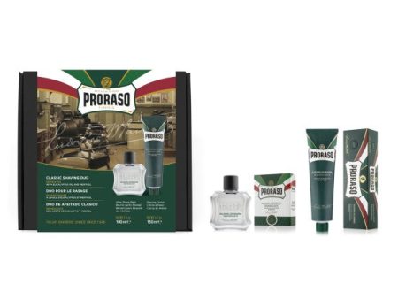 Proraso Duo Pack Refresh Shaving Cream & Balm Skutimosi rinkinys Online Sale