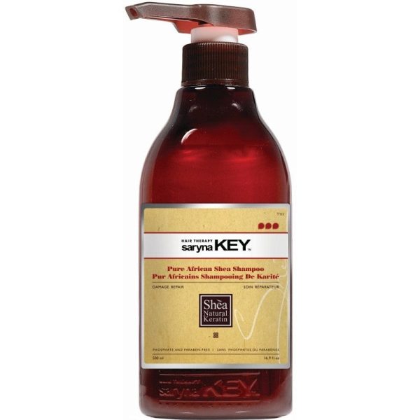 Plaukų šampūnas Saryna KEY Damage Repair Pure African Shea Shampoo su taukmedžio sviestu, atstatomasis, skirtas pažeistiems plaukams, 500 ml +dovana Fashion