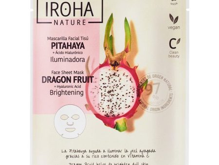 Skaistinamoji veido kaukė Iroha Brightening Face Sheet Mask Dragon Fruit & Hyaluronic Acid MTIN27, su drakono vaisiumi ir hialurono rūgštimi Online now