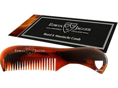 Edwin Jagger BMC03 Beard & Moustache Comb Barzdos ir ūsų šukos (medžio spalvos) Online Sale