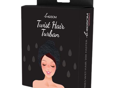 Turbanas plaukams Be Osom Twist Hair Turban Black OSOM06H1, juodos spalvos Online Sale