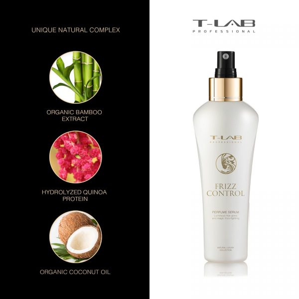 T-LAB Professional Frizz Control Perfume Serum Parfumuotas serumas garbanų kontrolei 150ml +dovana Online now