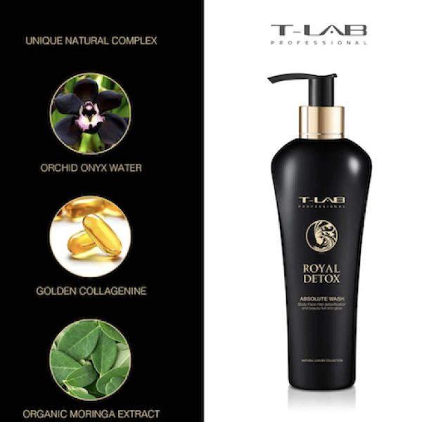 T-LAB Professional Royal Detox Absolute Wash Prabangus kūno prausiklis 300 ml Fashion