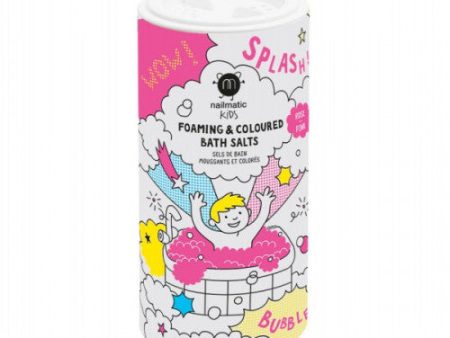 Nailmatic KIDS PINK SALTS Foaming & Coloured Bath Salts Putojanti rožinė vonios druska, 250g Sale