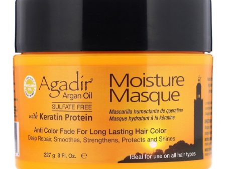 Drėkinanti plaukų kaukė Agadir Argan Oil Moisture Hair Masque AGD2030, skirta plaukų atstatymui, tinka visiems plaukų tipams, sudėtyje yra argano aliejaus, 227 g For Discount