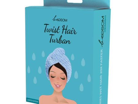 Turbanas plaukams Be Osom Twist Hair Turban Blue OSOM05H1, melsvos spalvos Hot on Sale