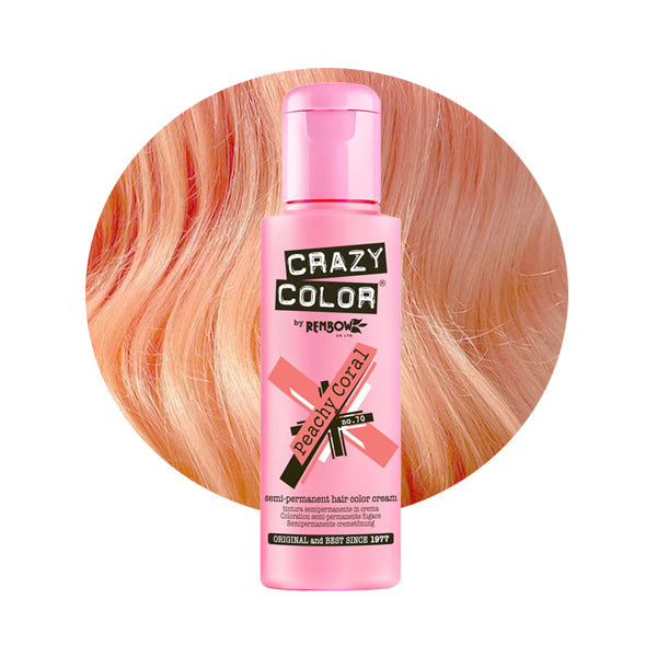 Plaukų dažai Crazy Color Peachy Coral COL002286, pusiau ilgalaikiai, nr. 70, 100 ml Hot on Sale